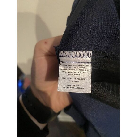 Mizzen Main Performance Chino Mens Pants Navy Blue Size 36x32 - Picture 8 of 11